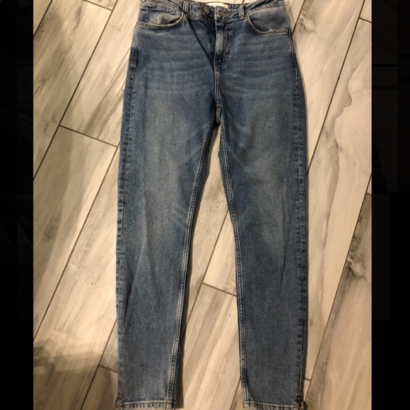 ZARA light wash high rise denim jeans - Picture 1 of 4